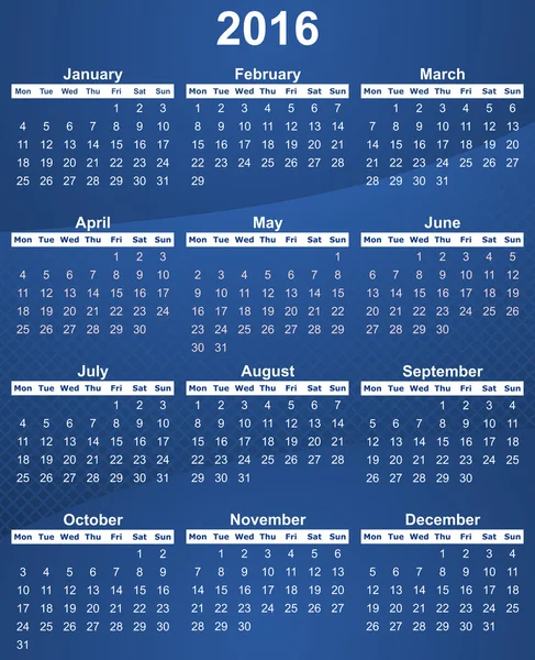 Nuovo calendario 2016 — Foto Stock