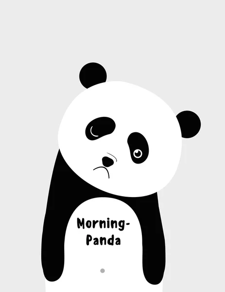 Soy panda de la mañana — Vector de stock