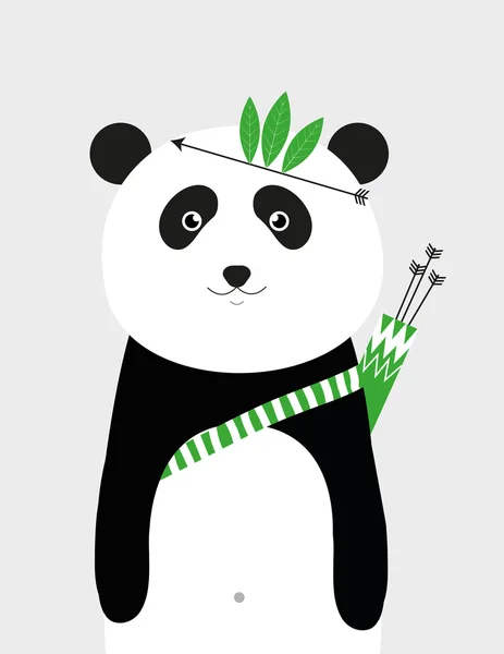 Én vagyok a bátor panda — Stock Vector