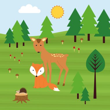 Ormandaki hayvanlar.