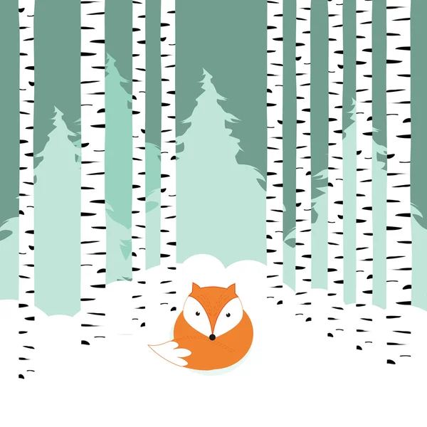 Cute winter card — Stock Vector