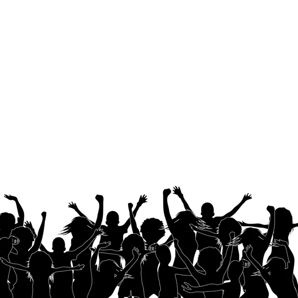 Silhouette enfants — Image vectorielle