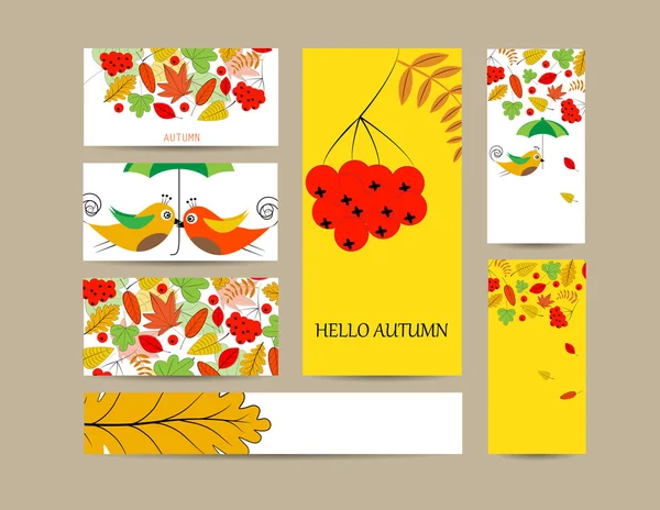 Colorido otoño — Vector de stock