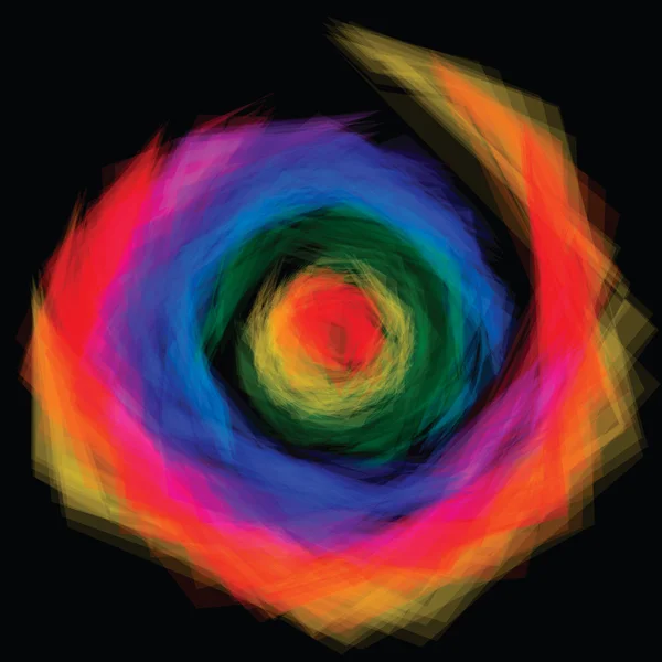 Cercle de couleur abstrait à faible poly — Image vectorielle