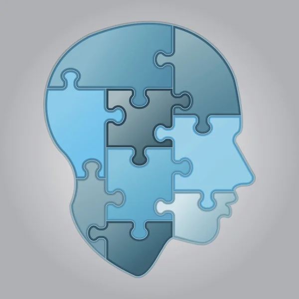 Puzzle de l'esprit humain — Image vectorielle
