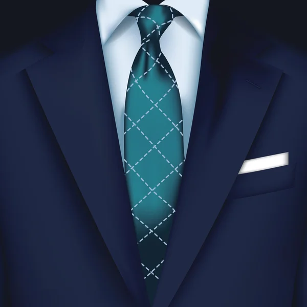 Traje con fondo de corbata — Vector de stock