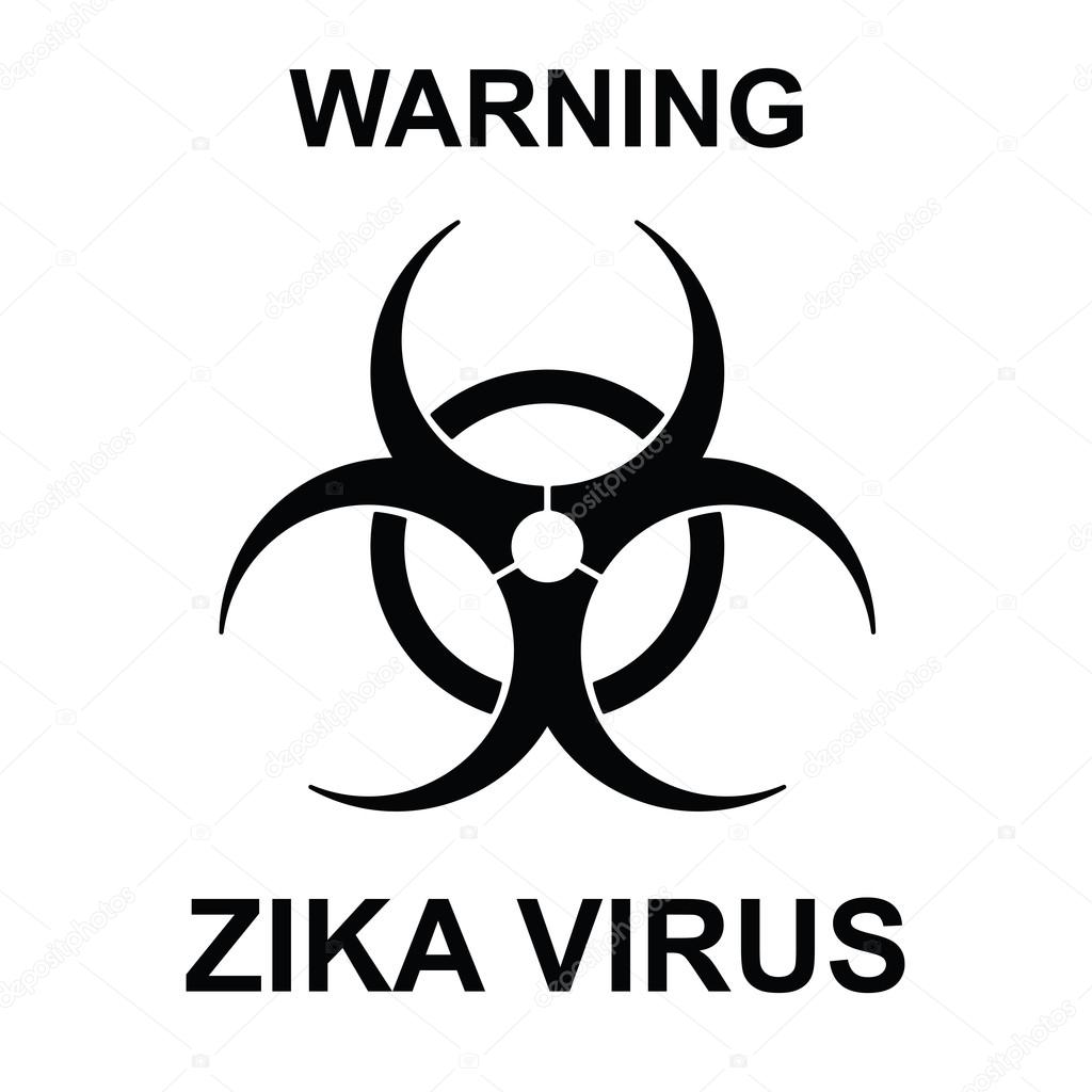 Zika virus warning sign, vector
