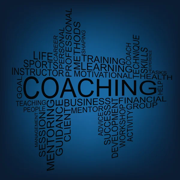 Coaching tag cloud — Stock Vector