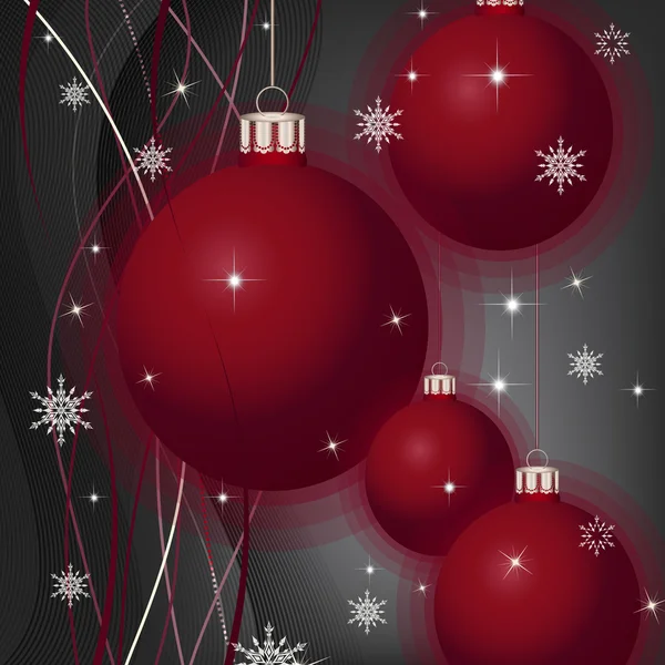 ボールとエレガントなクリスマスの背景 — ストックベクタ