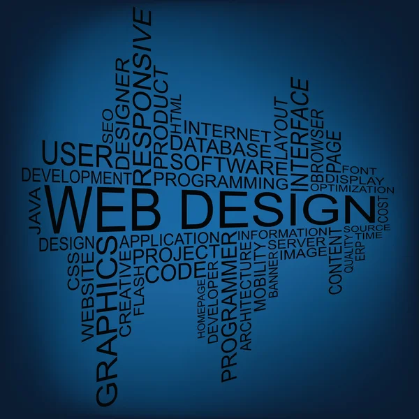 Web Design tag cloud — Stock Vector