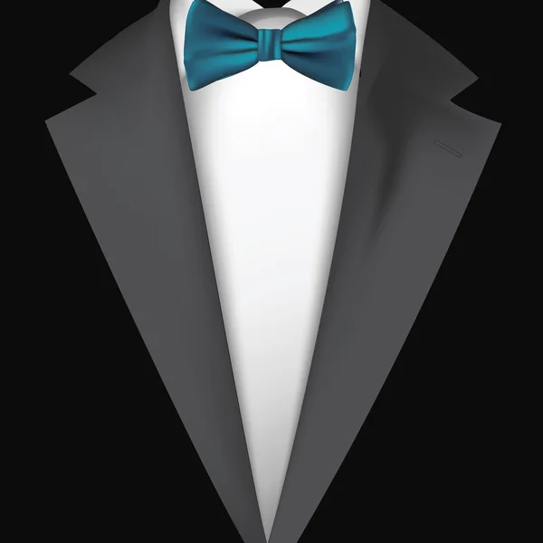 蝶ネクタイのスーツの背景 — ストックベクタ