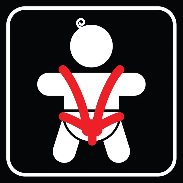 Baby safety seat belt — Stock Vector