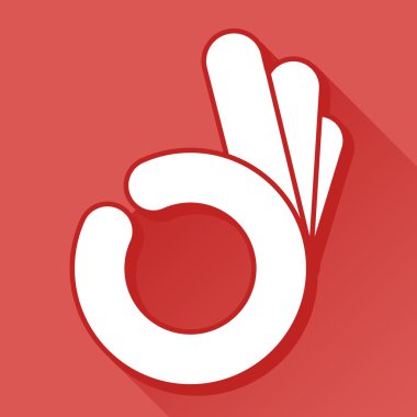 Soyut Ok iyi el simgesi 