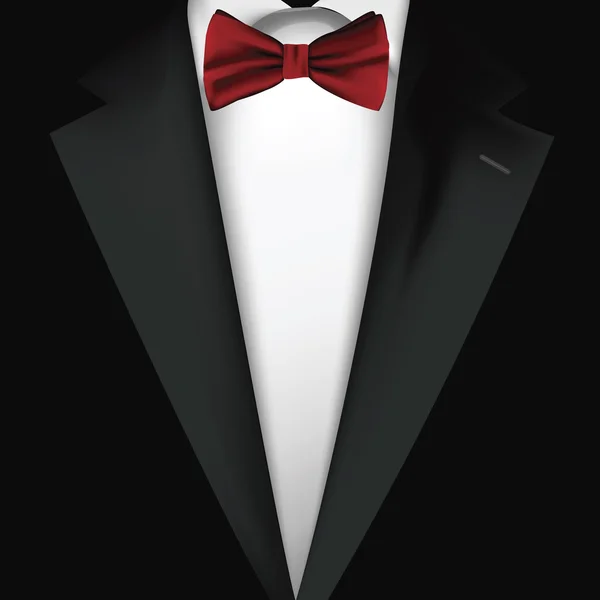 蝶ネクタイのスーツの背景 — ストックベクタ