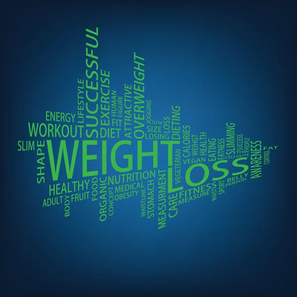 Weight loss Tag Cloud — Stock Vector