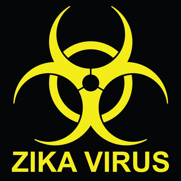 Σημάδι προειδοποίησης ιού Ζήκα — Διανυσματικό Αρχείο