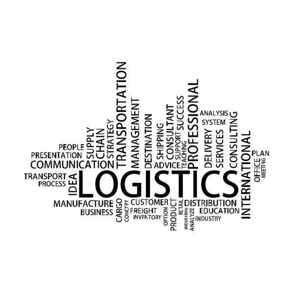 Logistika Tag Cloud — Stockový vektor