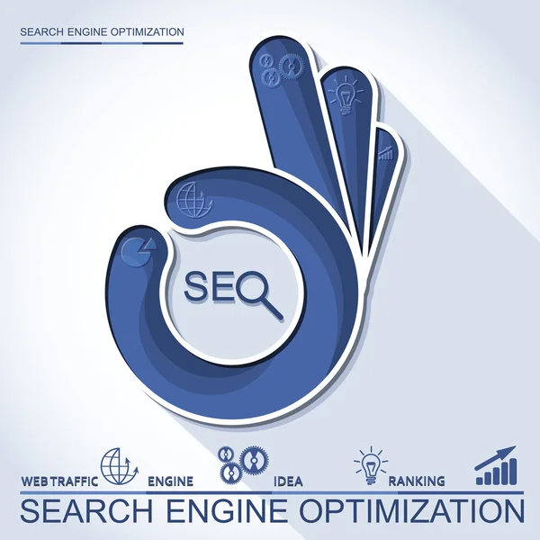 Infographic perfect search engine optimization — Stock Vector