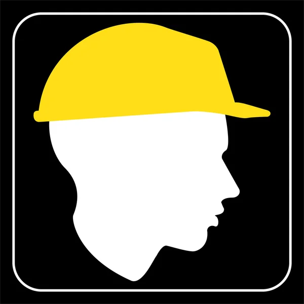 Signo de trabajador - Sitio de construcción — Vector de stock