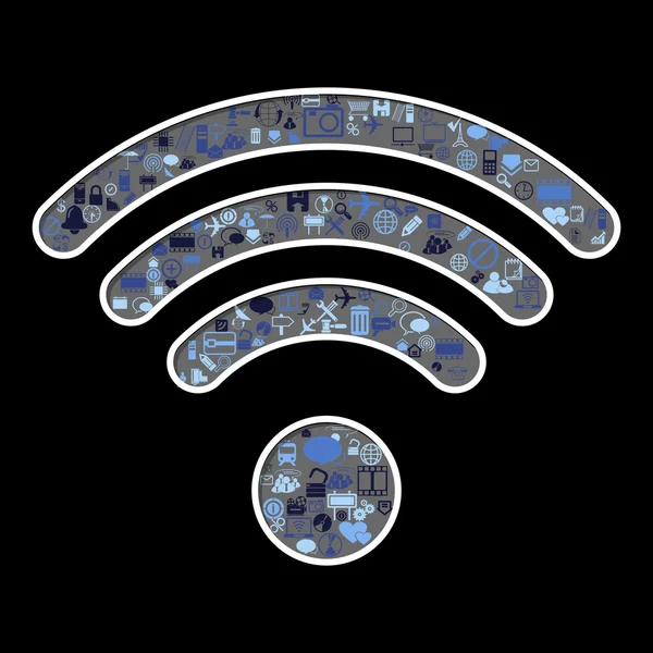 Піктограма символу Wi-Fi — стоковий вектор