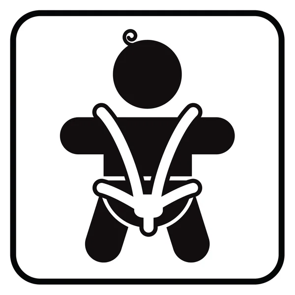赤ちゃんの安全シートベルト — ストックベクタ
