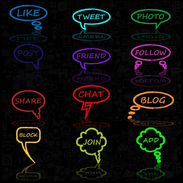 Bubbles chat signs — Stock Vector