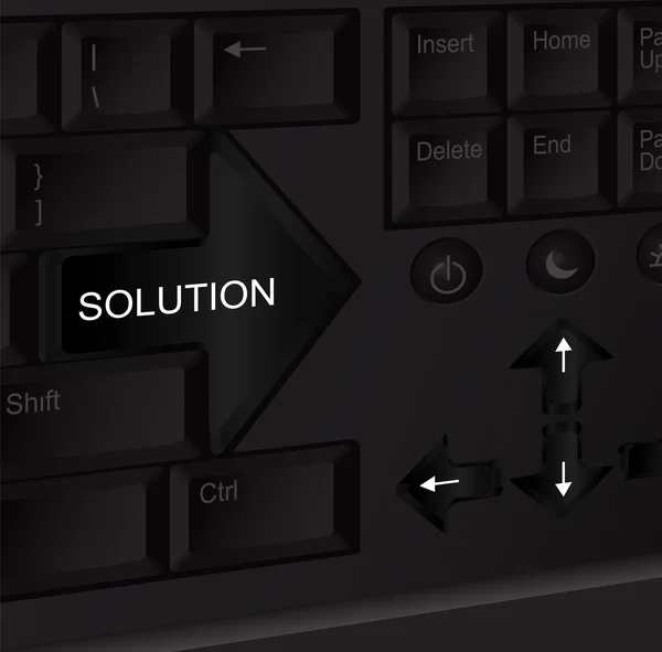 Clavier de solution, flèche — Image vectorielle