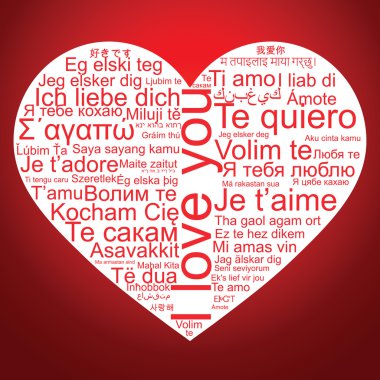 Seni seviyorum tag cloud