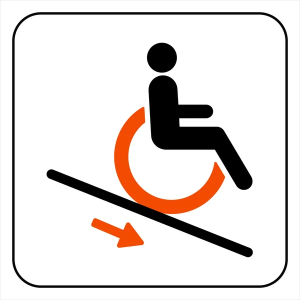 Ascensore icona disabilitata — Vettoriale Stock