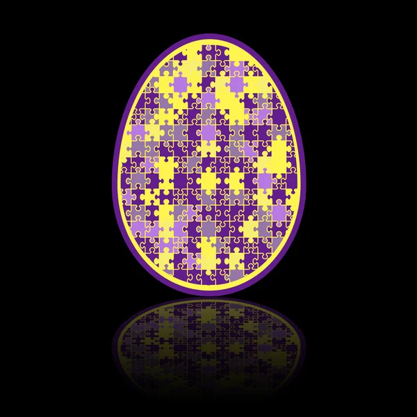 Quebra-cabeça Easter egg — Vetor de Stock