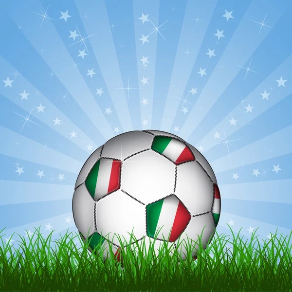 Itálie fotbalový míč ikona — Stockový vektor