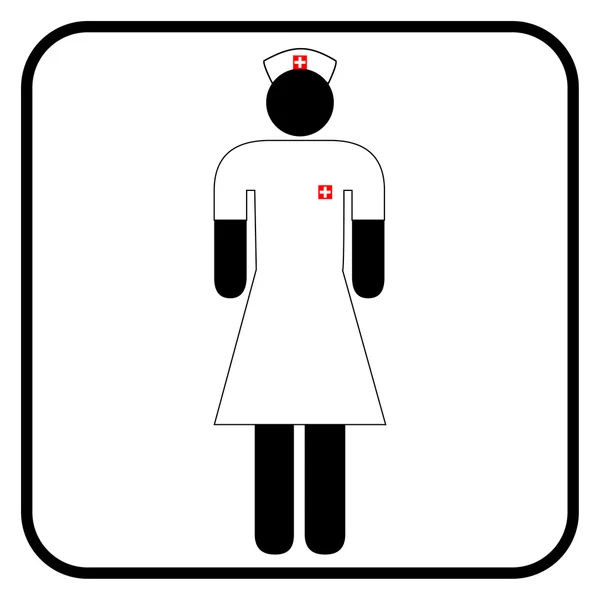 Krankenschwester Chirurgie Symbol — Stockvektor