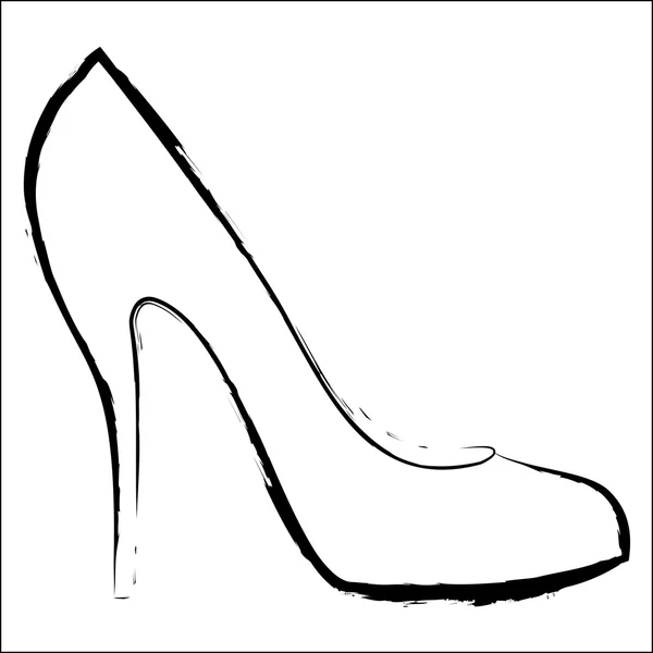 女人的鞋素描 — 图库矢量图片
