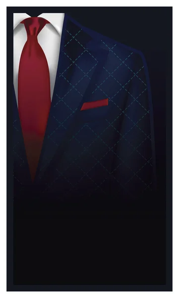 Kostym med slips bakgrund — Stock vektor