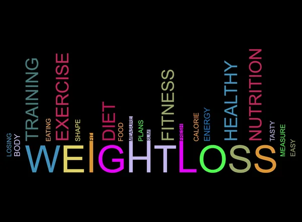 Code à barres texte Weightloss — Image vectorielle