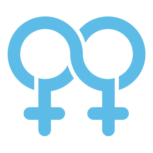 Символ двойной женщины — стоковый вектор
