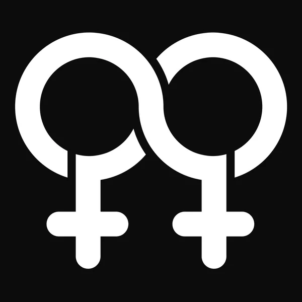Dubbele vrouwelijke onbegrensde symbool — Stockvector