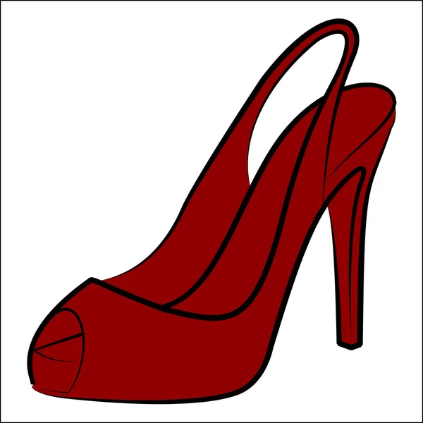 Vrouw schoenen schets — Stockvector