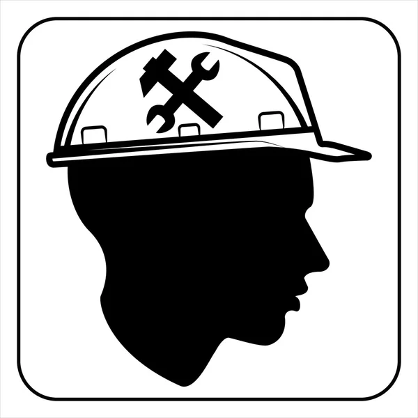 Знак працівника - будівельний майданчик — стоковий вектор