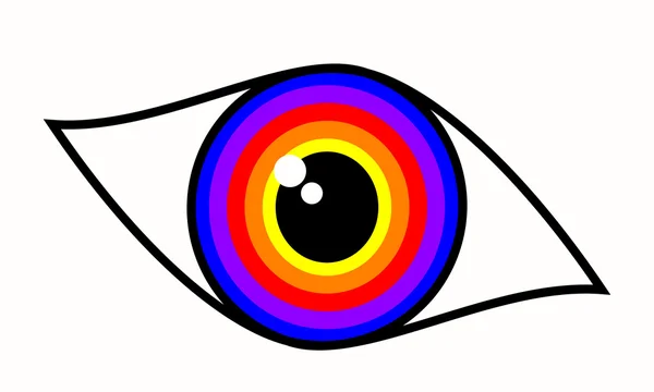Schöne blaue Frau Auge Symbol — Stockvektor