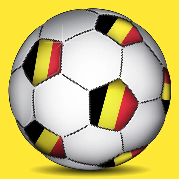 Belgio segno pallone da calcio — Vettoriale Stock