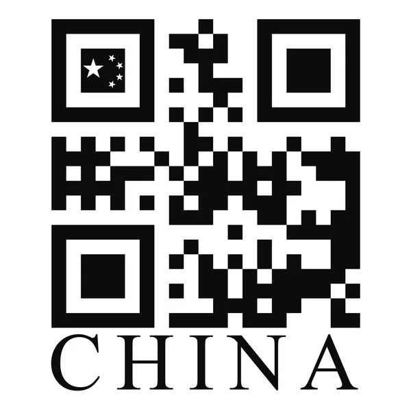 China Bandera del código QR — Archivo Imágenes Vectoriales