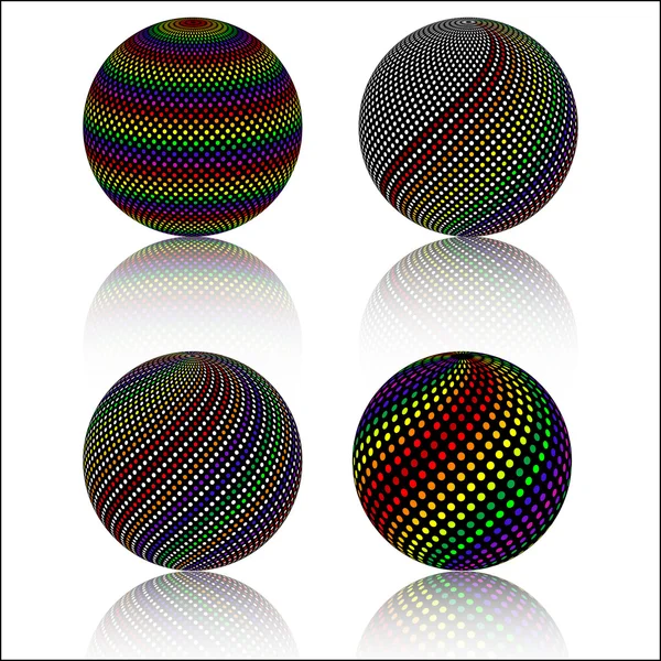 Colorful Spheres on white — Stock Vector