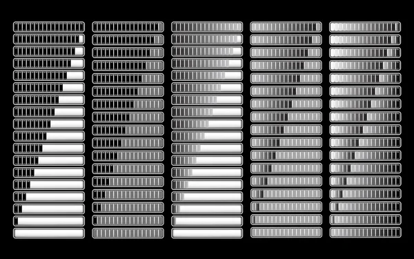 Diferentes barras de progreso del cargador — Vector de stock