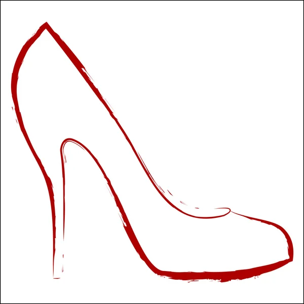 Chaussure femme rouge — Image vectorielle