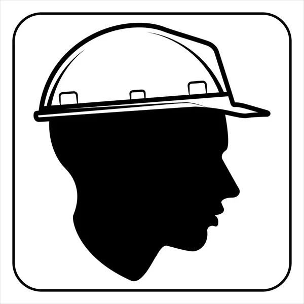 Signo de trabajador - Sitio de construcción — Vector de stock