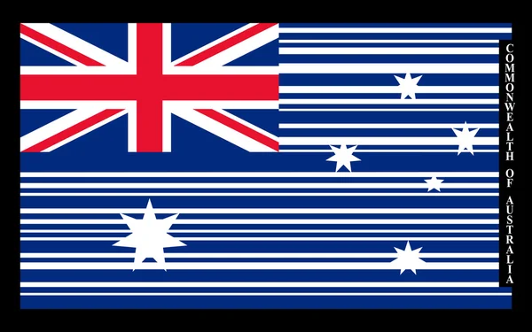 Bandera de código de barras Australia — Vector de stock