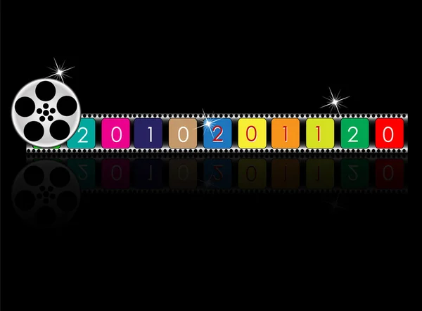 Year Film Countdown — стоковый вектор