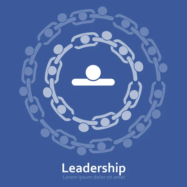 Des gens enchaînés. Leadership — Image vectorielle