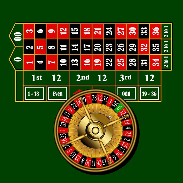 Roulette wheel sign Stock Vector Image